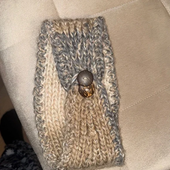 Mixit Tan and Gray Knit Headband - Picture 2 of 4